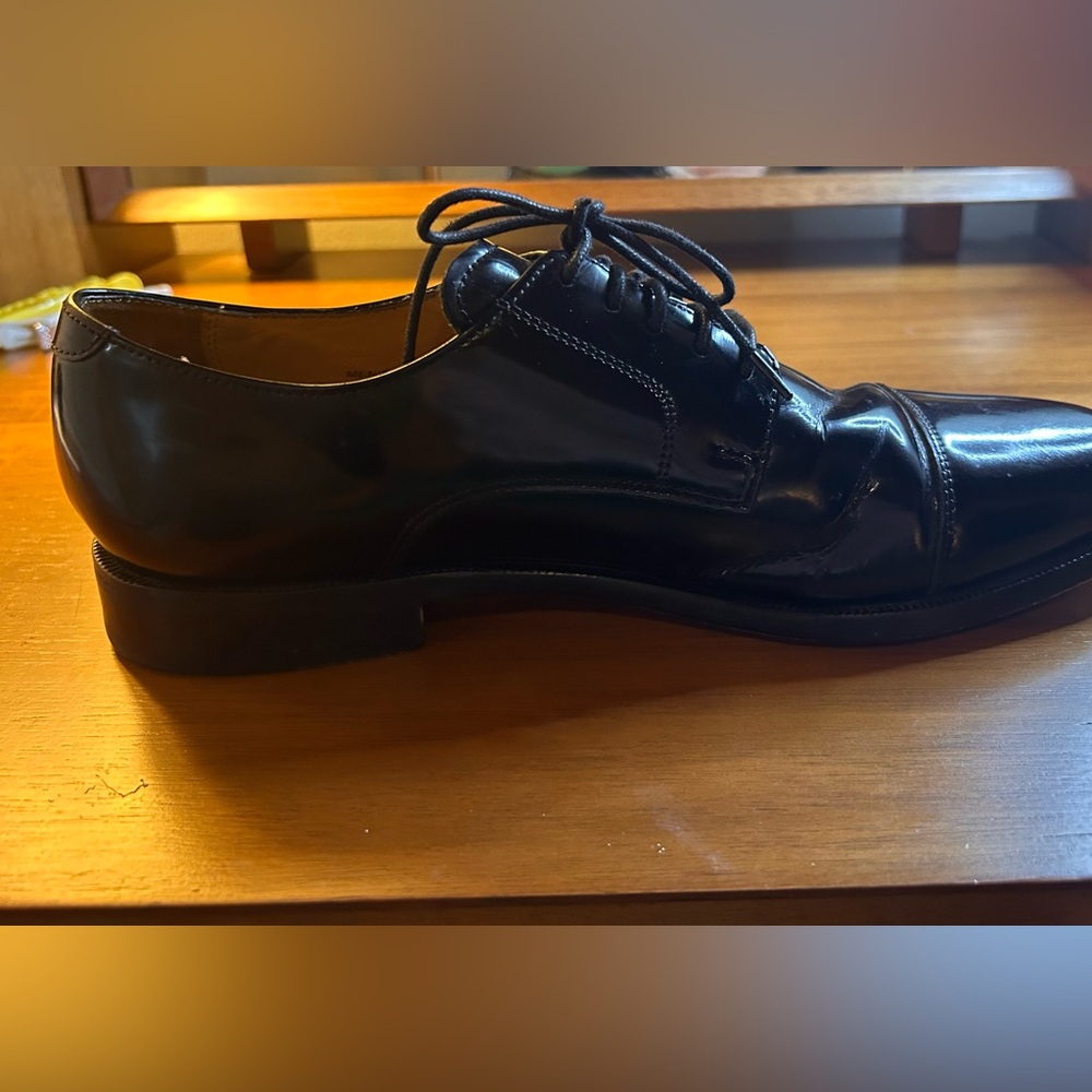 Men’s Cole Haan Black Leather Dress Shoes Size 10M - Picture 4 of 15